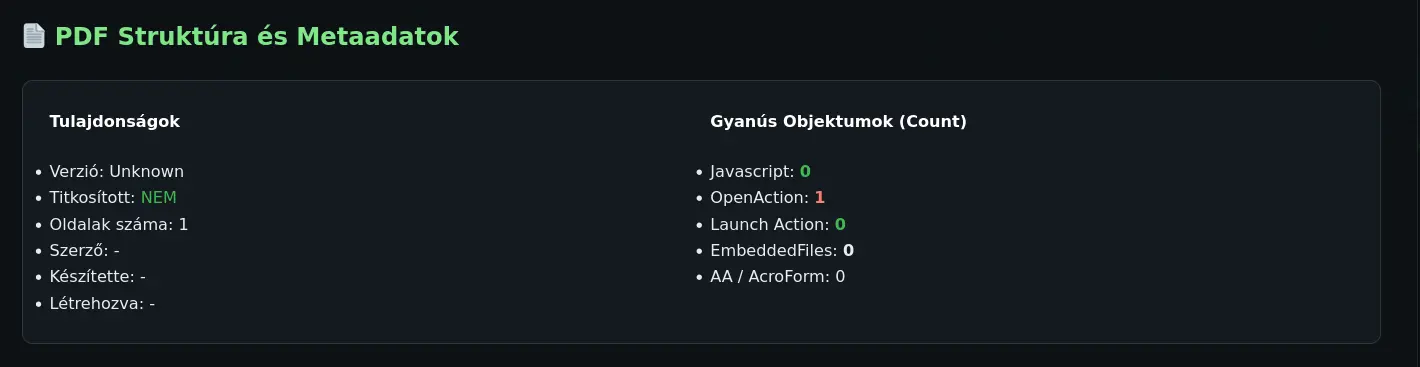 PDF elemzés